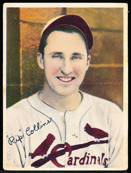 1936 R312 Baseball- 4” x 5-3/8” Pastels- Rip Collins, Cardinals