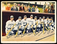 1936 R312 Baseball- 4” x 5-3/8” Pastels- Galan/ Herman/ Lindstrom/ Hartnett/ DeMaree/ Cavaretta/ Hack/ Jurges/ Klein (Cubs)
