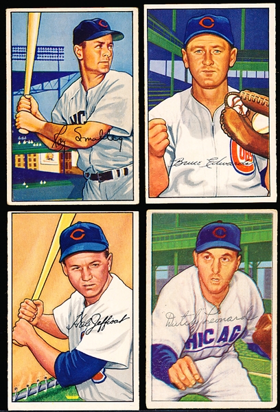 1952 Bowman Bb- 4 Diff Chicago Cubs
