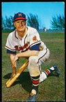 Autographed October 10, 1960 Milwaukee Braves MLB Bill and Bob’s Postcard- Del Crandall w/2 Bats Version