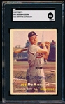 Autographed 1957 Topps Baseball- #44 Joe DeMaestri, KC A’s- SGC Certified & Encapsulated