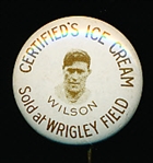 1929 Chicago Cubs MLB “Certified’s Ice Cream 1” Diameter Pin”- Hack Wilson