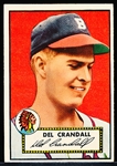 1952 Topps Baseball- #162 Del Crandall, Braves