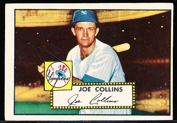1952 Topps Baseball- #202 Joe Collins, Yankees