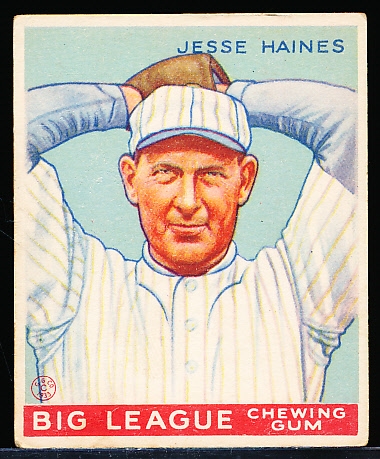 1933 Goudey Baseball- #73 Jesse Haines, Cardinals