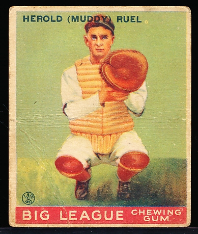 1933 Goudey Baseball- #18 Muddy Ruel, Browns