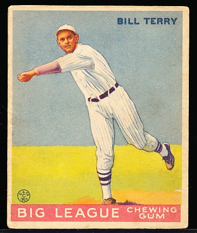 1933 Goudey Baseball- #20 Bill Terry, Giants