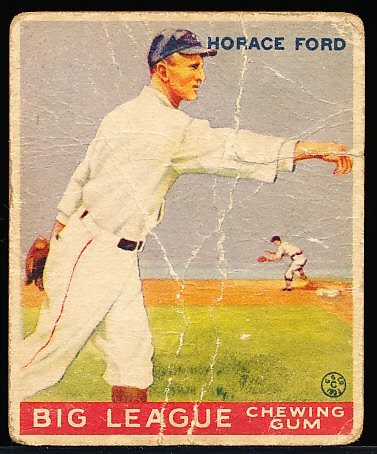 1933 Goudey Baseball- #24 Horace Ford, Boston Braves