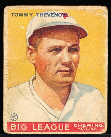 1933 Goudey Baseball- #36 T. Thevenow, Pirates