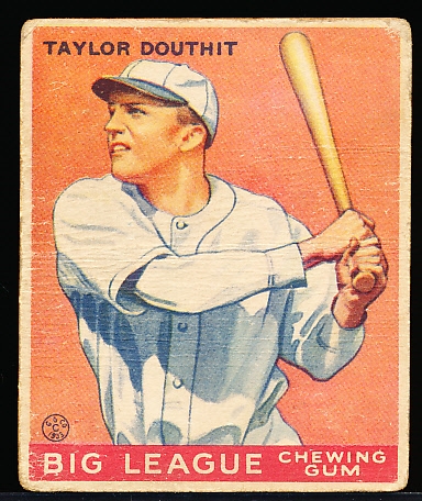 1933 Goudey Baseball- #40 Taylor Douthit, Reds