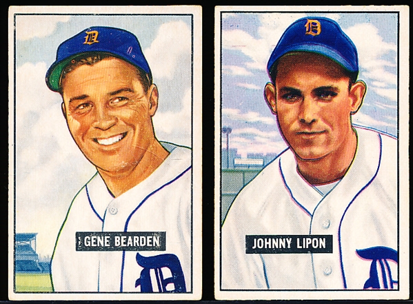 1951 Bowman Baseball Hi#’s- 2 Diff Detroit Tigers