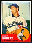 1963 Topps Baseball- #210 Sandy Koufax, Dodgers