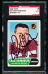 Autographed 1968 Topps Football- # 62 Chris Hanburger, Washington- SGC Authentic Certified & Encapsulated