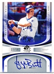 2004 SP Legendary Cuts Baseball- “Marked for the Hall Autograph”- #MH-GB George Brett, Royals- #22/50