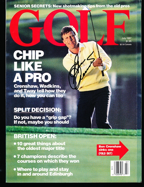 Autographed July 1987 Golf Magazine- Signed by Ben Crenshaw