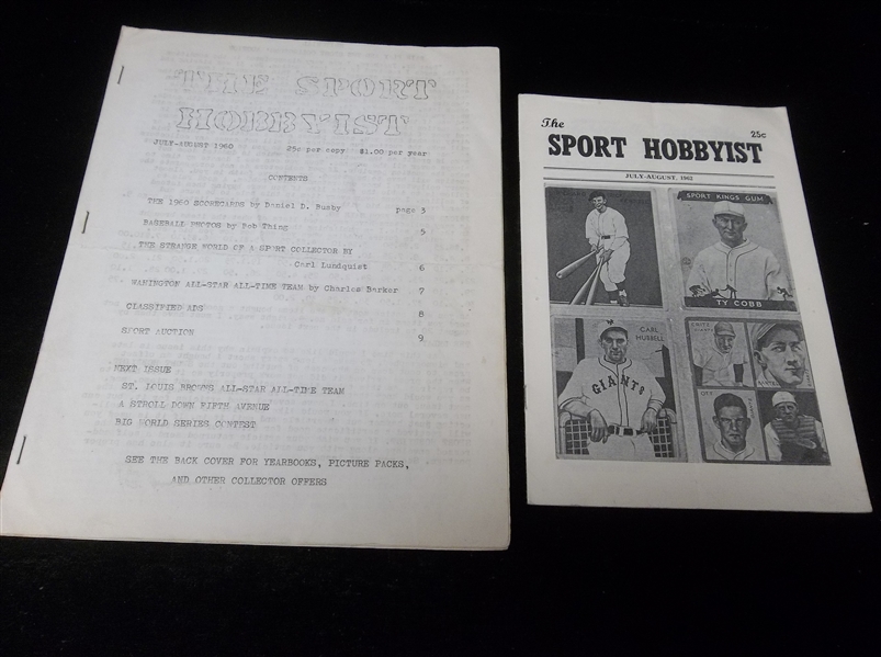1960/62 The Sport Hobbyist- 2 Issues