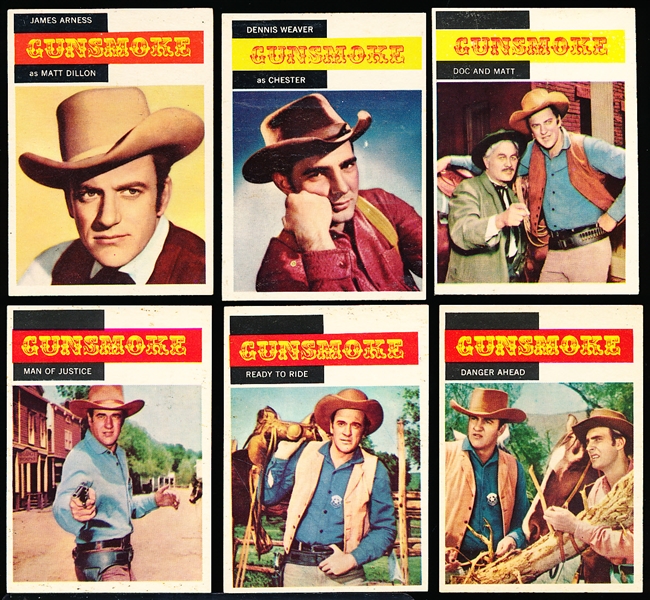 1958 Topps “T.V. Westerns” (R712-4)- 11 Diff. “Gunsmoke” Cards