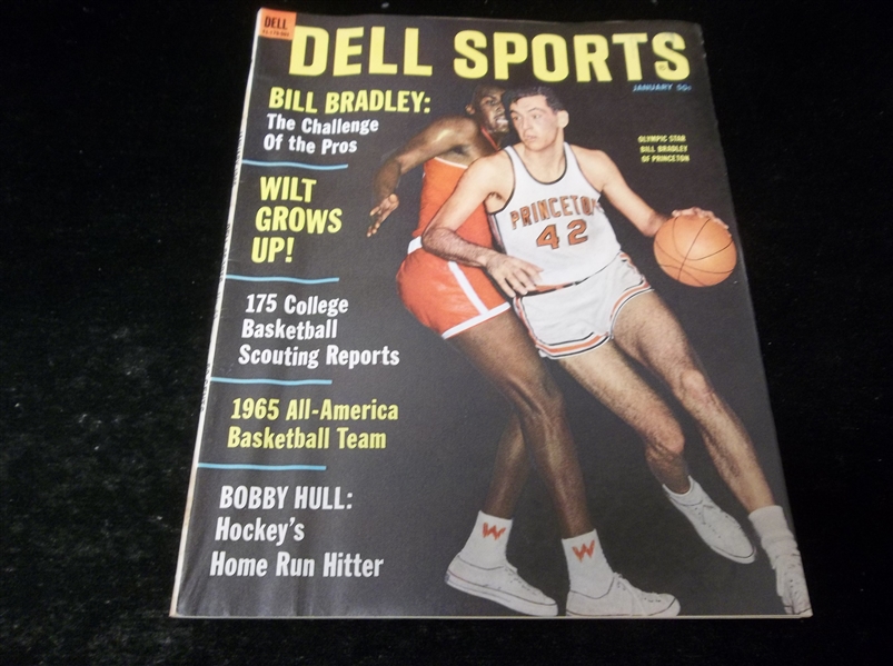 Jan. 1965 Dell Sports Magazine- Olympic Star Bill Bradley of Princeton Cover