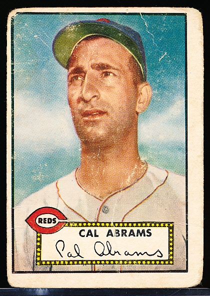 1952 Topps Baseball- Hi#- #350 Cal Abrams, Reds