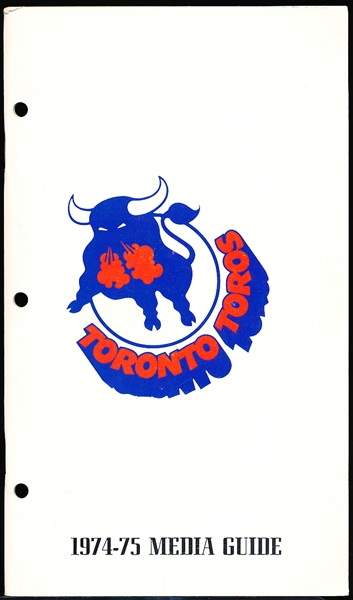 1974-75 Toronto Toros WHA Media Guide