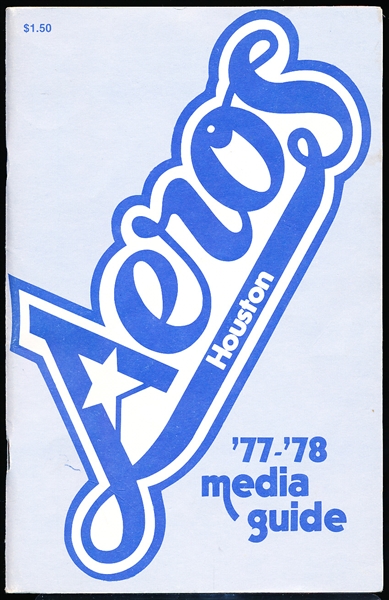 1977-78 Houston Aeros WHA Media Guide