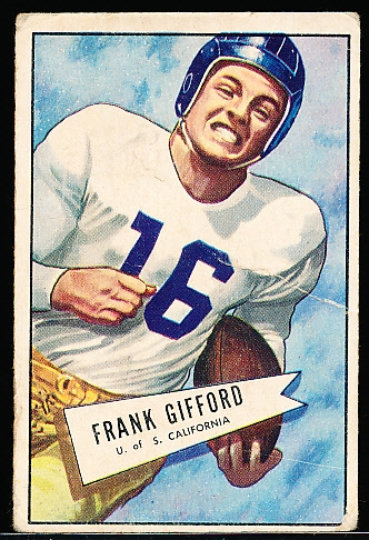 1952 Bowman Fb Small- #16 Frank Gifford, USC/Giants