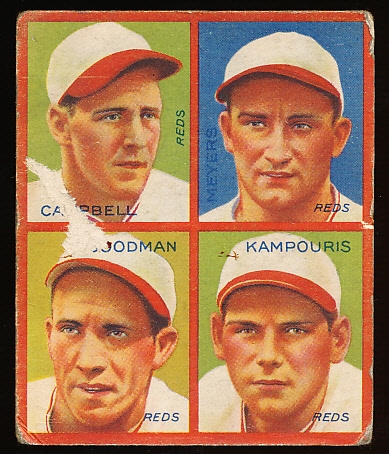 1935 Goudey 4 in 1 Bb- #8D- Cinc Reds (Campbell/ Meyers/ Goodman/ Kampouris)