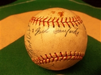 Autographed 1943 Toledo Mud Hens American Association MiLB Team Ball- 21 Signatures