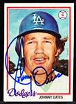 Autographed 1978 Topps Bsbl. #508 Johnny Oates, Dodgers