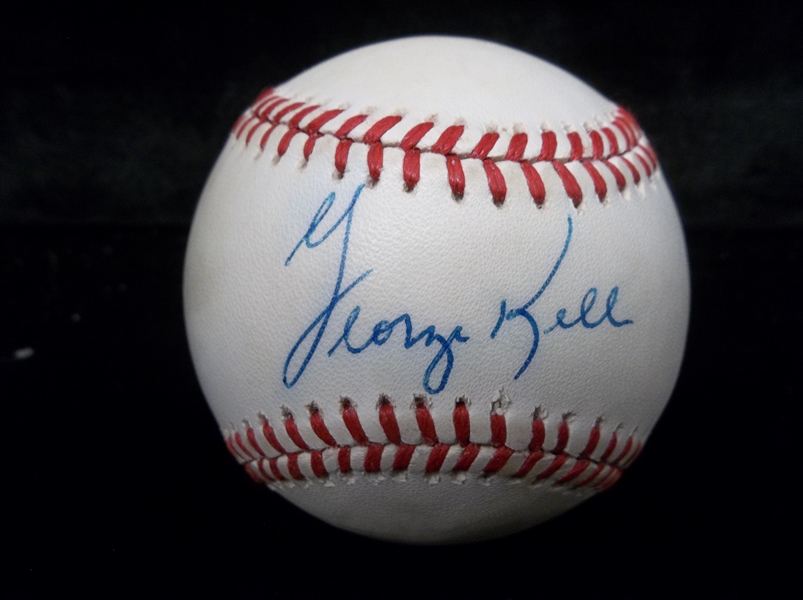 Autographed George Kell Official AL MLB Bsbl.