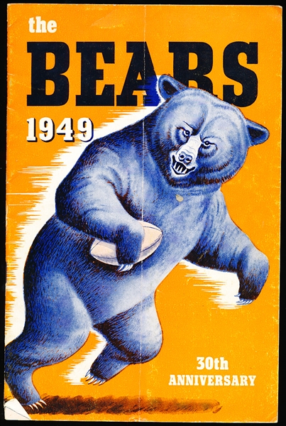 1949 Chicago Bears Football- Official Press and Radio Guide- 30th Anniversary
