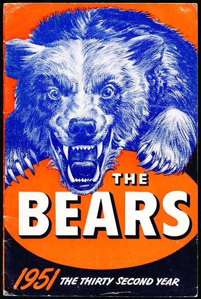 1951 Chicago Bears Football Media Guide