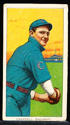1909-11 T206 Baseball- Campbell, Cinc- Piedmont 350 Back