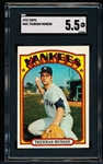 1972 Topps Baseball- #441 Thurman Munson, Yankees- SGC 5.5 (Ex+)