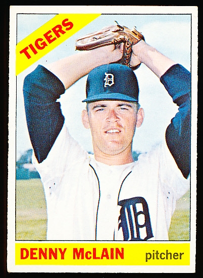 1966 Topps Bb- #540 Denny McLain, Tigers- Hi# 