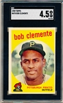 1959 Topps Baseball- #478 Bob Clemente, Pirates- SGC 4.5 (Vg-Ex+)