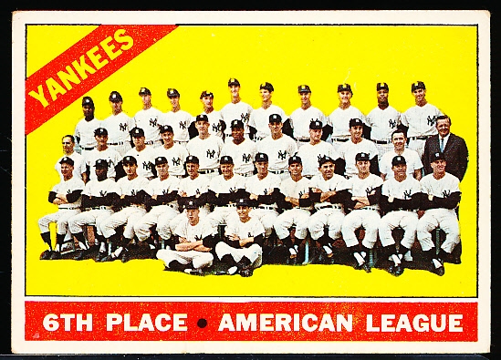 1966 Topps Baseball- #92 New York Yankees Team