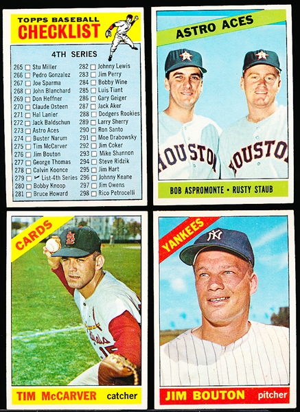 1966 Topps Baseball- 4 Diff