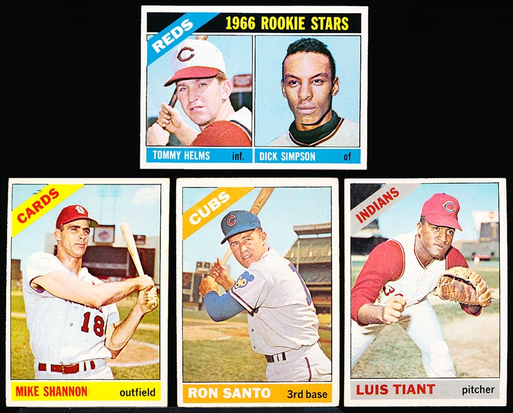1966 Topps Baseball- 4 Diff