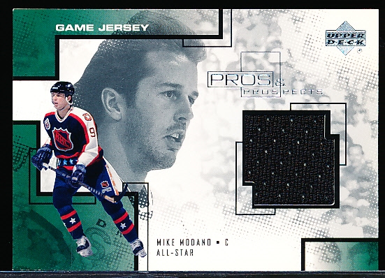 2000-01 UD Pros & Prospects Hockey- “Game Jersey”- #MM Mike Modano, Stars