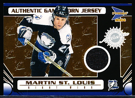 2003-04 Pacific Prism Hockey- #143 Martin St. Louis JSY, Lightning- #1028/1185