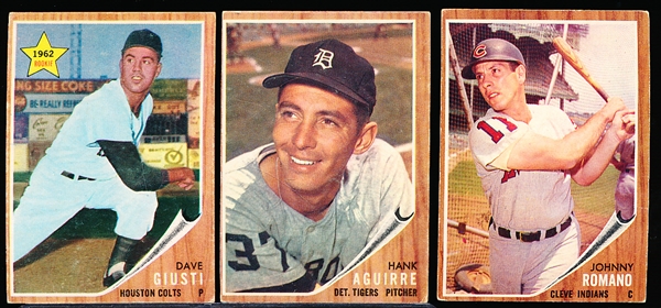1962 Topps Bb- 17 Cards