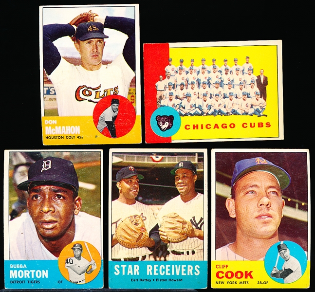 1963 Topps Bb- 10 Cards