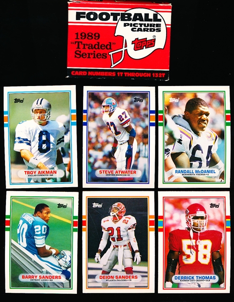 1989 Topps Traded Ftbl.- 1 Complete Set of 132 Cards in Original Box