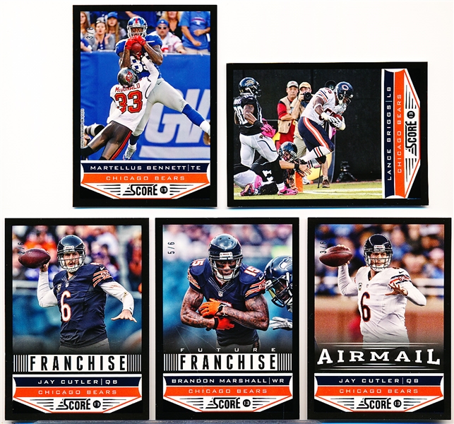 2013 Score Ftbl. “End Zone” Parallels- 5 Diff. Chicago Bears- All #/6!