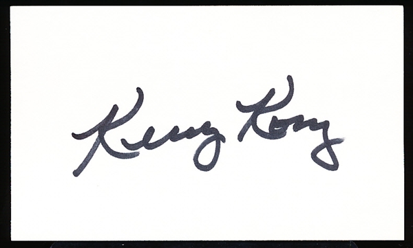 Auto’d Kenny Konz NFL Index Card