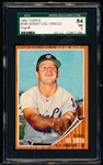 1962 Topps Baseball- #548 Bobby Del Greco, KC A’s- Hi# - SGC 84 (7 NM)