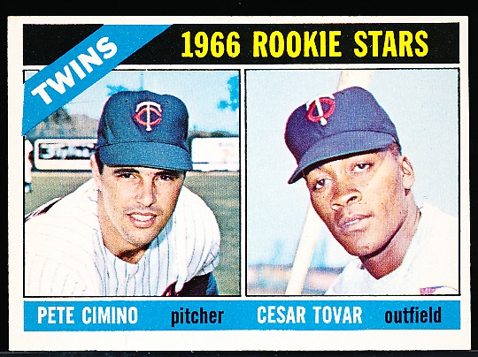 1966 Topps Baseball- Hi# - #563 Twins Rookie Stars- Tovar
