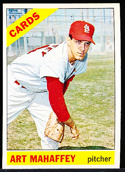 1966 Topps Baseball- Hi# - #570 Mahaffey, Cards- SP