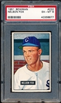 1951 Bowman Baseball- #232 Nelson Fox, White Sox- PSA Ex-Mt 6